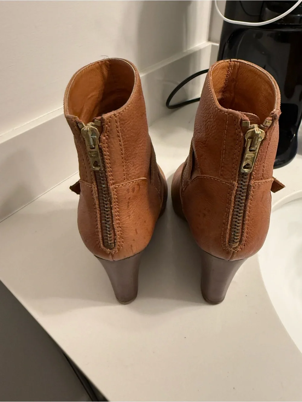 J.Crew Women's Tan Wedge Ankle Boot with Buckle